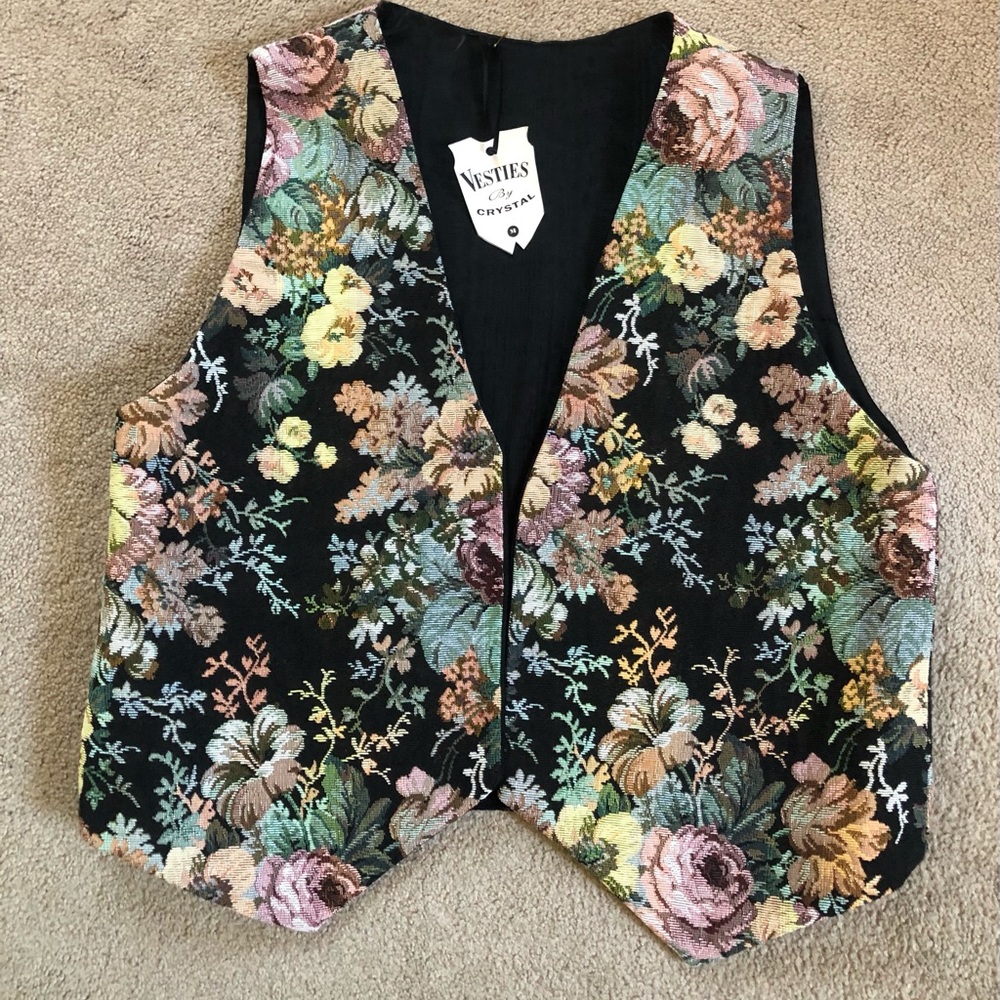 Floral Tapestry Reversible Vest
